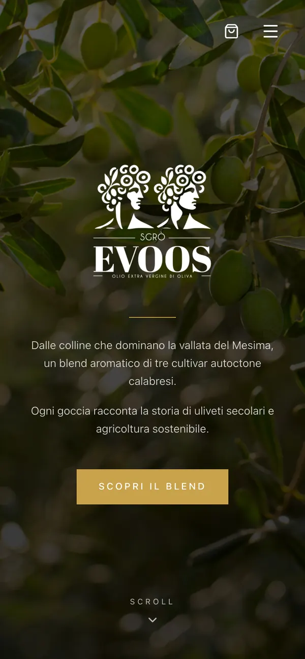 EVOOS, schermata 1 (telefono)