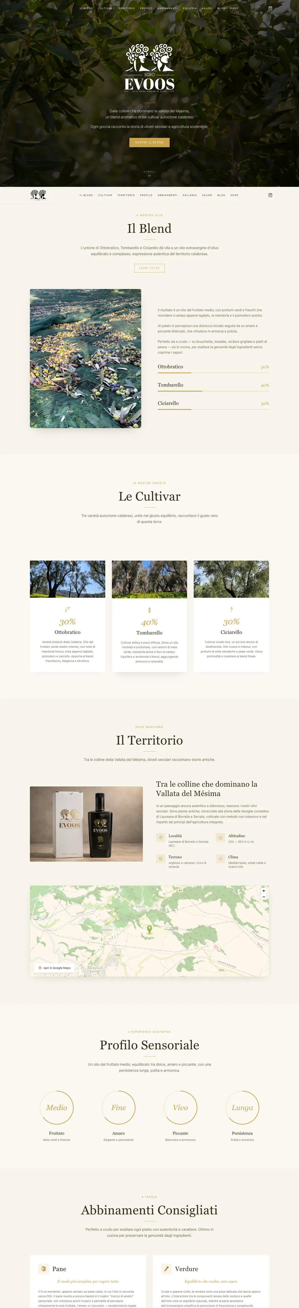 Pagina completa di EVOOS
