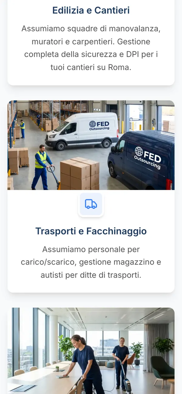 FED Outsourcing, schermata 4 (telefono)