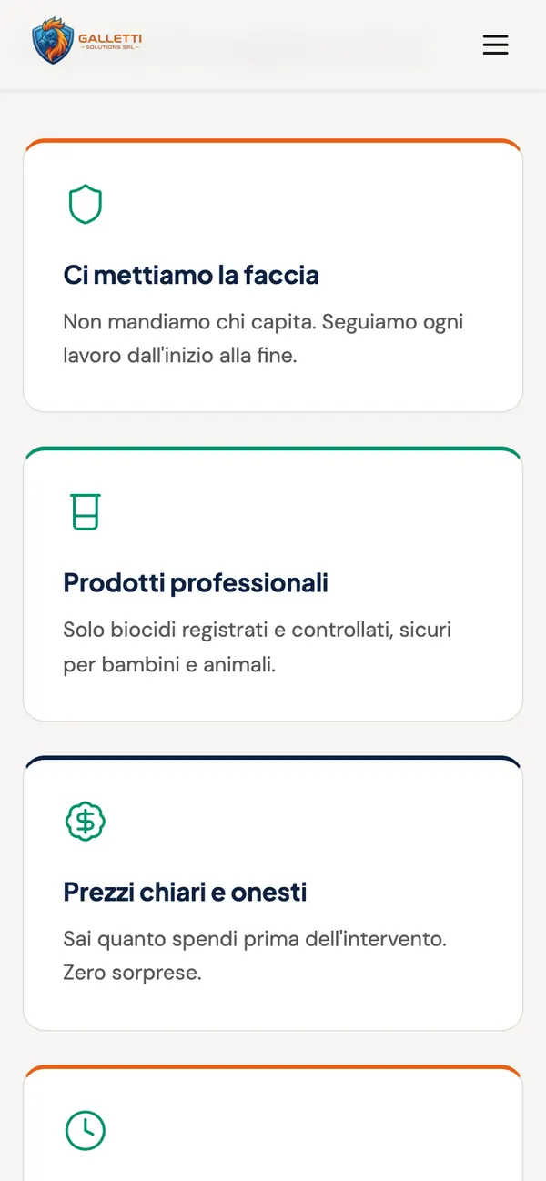 Galletti Solutions, schermata 2 (telefono)