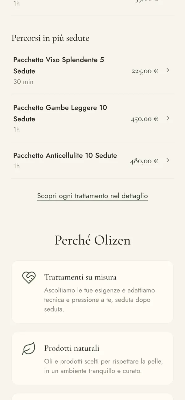 Olizen, schermata 3 (telefono)