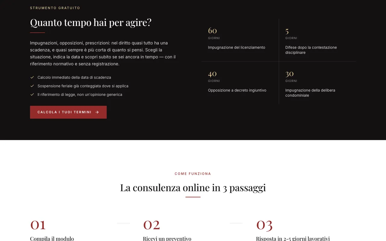 Studio Legale Ricci, schermata 3 (computer)