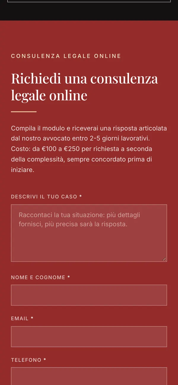 Studio Legale Ricci, schermata 2 (telefono)