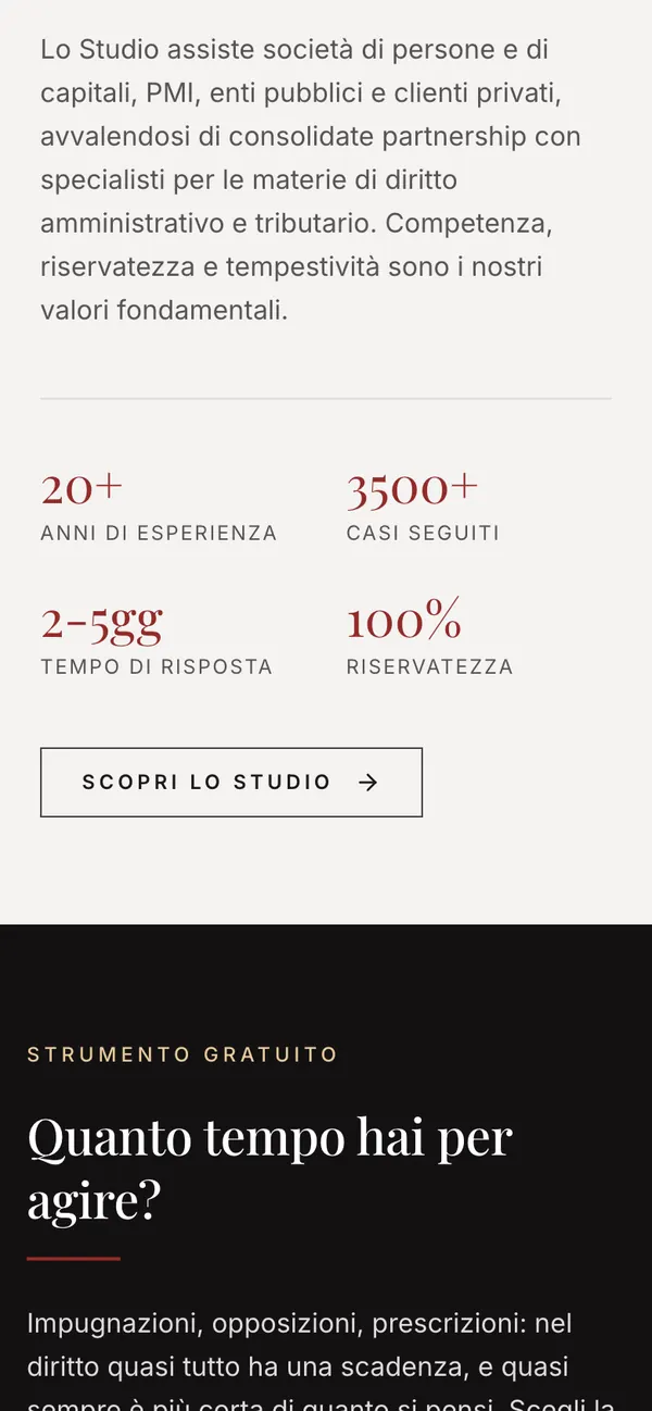 Studio Legale Ricci, schermata 4 (telefono)